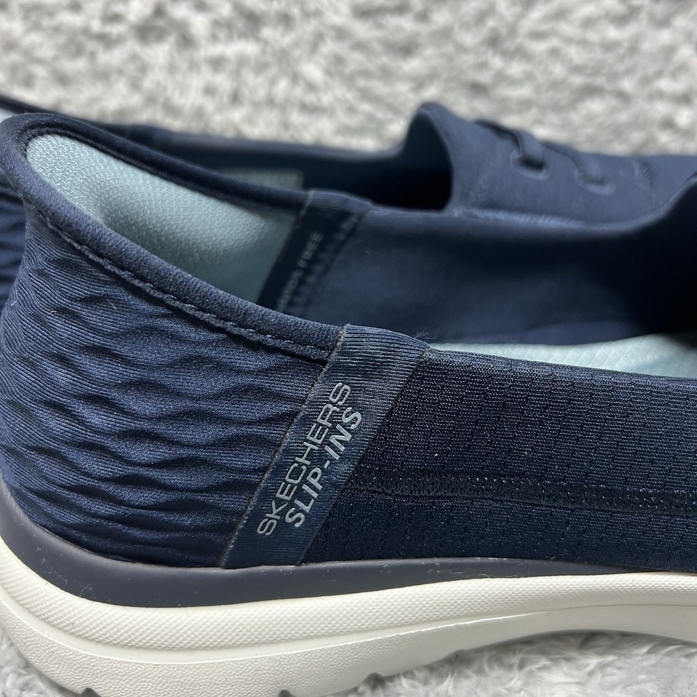 Skechers Slip Ins On The Go Flex Top Notch Shoes 9.5 Navy Blue Handsfree Comfort - Picture 5 of 10